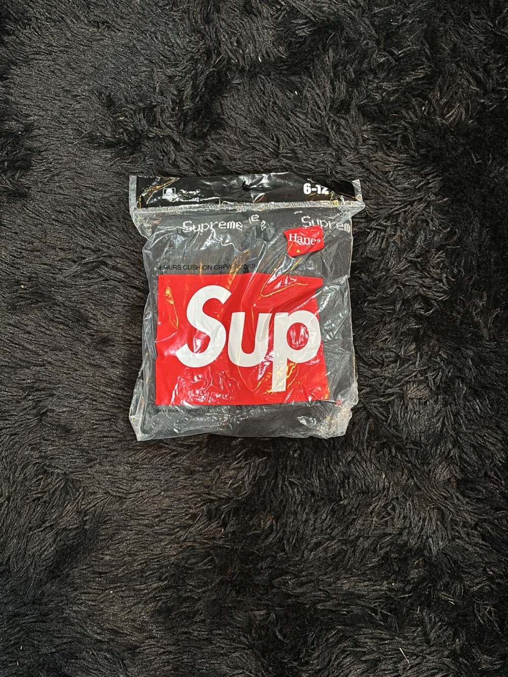 Black Supreme Socks(4 pair)
